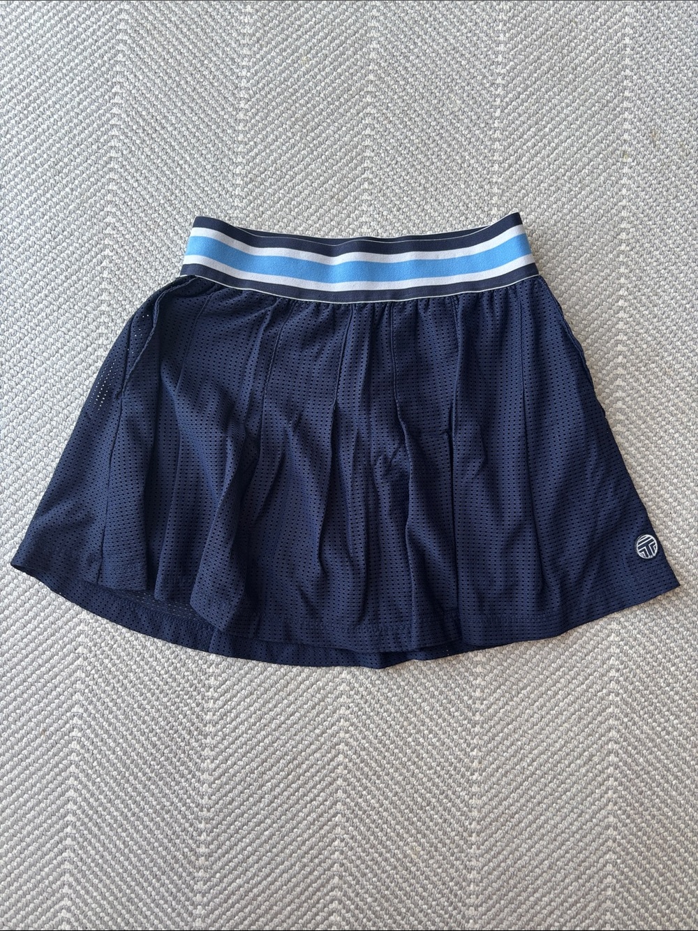 Tory Sport by Tory Burch Navy Athletic Skort with Blue Stripe Waistband